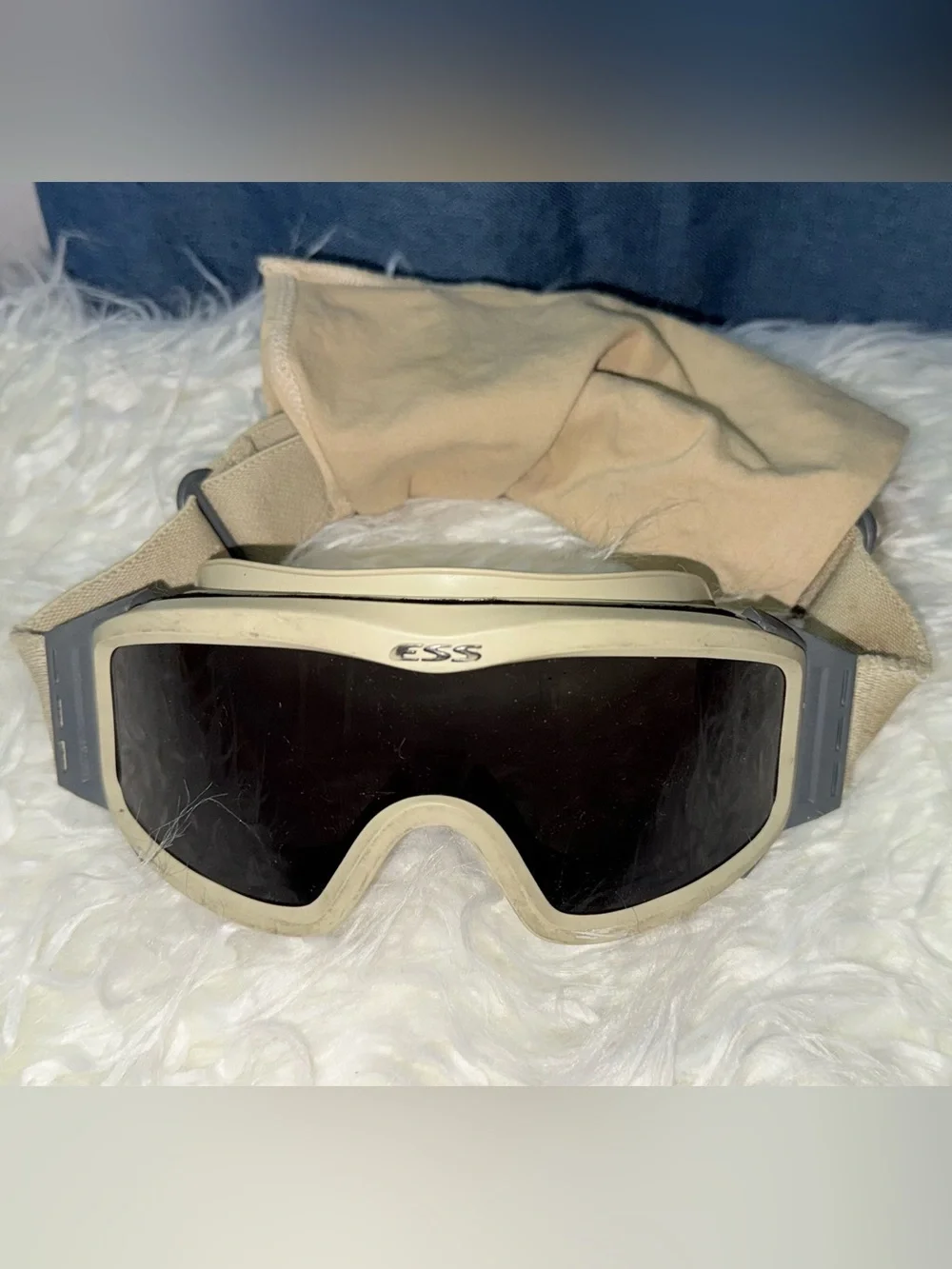 ESS Tactical Snow/Ski Goggles in Tan with Black Lens